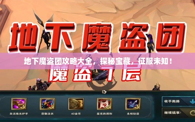 地下魔盗团攻略大全，探秘宝藏，征服未知！